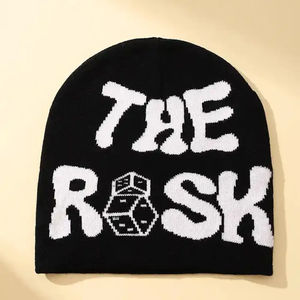 Gorro de calavera de diseñador con estampado de logotipo personalizado de alta calidad, gorro cálido de invierno de punto acrílico para hombres y mujeres, ropa al aire libre para viajes - Product Image 3