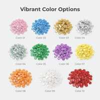 Paillettes en PVC en vrac de 9 mm en forme de marguerite pour jouets faits main et décorations DIY, multicolores et personnalisables, vente en gros usine