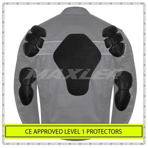 Veste de moto d'été homologuée CE pour homme avec panneaux en maille respirante, doublure imperméable détachable et légère - Product Image 4