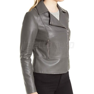 Veste en cuir de moto pour femmes tendance, veste en cuir de moto de haute qualité, vêtements décontractés - Product Image 4