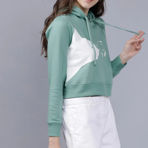 2024 <b>White</b> Sweatshirt Cotton Crop <b>Hoodie</b> for <b>Women</b> Custom Logo <b>Women</b> USA American <b>Hoodies</b> Fashionable Wholesale Rate - Product Image 6