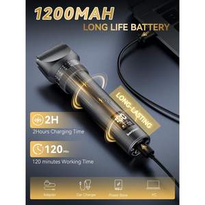 Tondeuse à barbe professionnelle pour hommes avec longueur réglable, double lame, tondeuse pour poils du corps, du nez, de la tête, du visage et de la moustache - Product Image 4