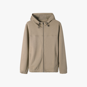 <b>Men's</b> 280g Thin AD Double-Sided Fabric <b>Zipper</b> Hoodies Casual <b>Cardigan</b> <b>Zipper</b> Shrink Hood Versatile Top Solid Pattern Hoodies - Product Image 3