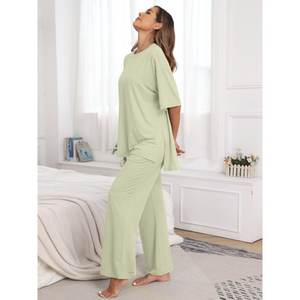 Conjunto de ropa deportiva informal de verano para mujer, transpirable, de secado rápido, para Fitness, Yoga, tenis, hombro caído, Color de golpe, dos piezas para mujer - Product Image 4