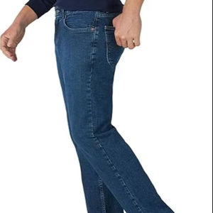 Men's Casual Mid Waist Straight Leg 100% Cotton <b>Jeans</b> <b>Button</b> <b>Fly</b> Closure OEM Service Colored Canvas Wash - Product Image 1