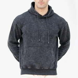 Best Selling Product Custom Made Men's Acid <b>Wash</b> Hoodie High Quality Basics Cotton Blended Washed Hoodies For <b>Boys</b> - Product Image 3