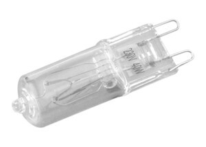 Lámpara halógena económica transparente de 40W G9 bipin (Electro DH 12.651/40) - Product Image 1