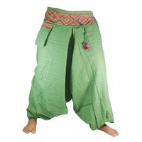 Pantalon sarouel indien bohème pour femme, Costume de Hippie, vêtement d'entraînement, survêtement, été