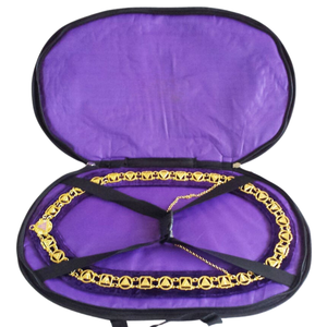 Masonic Regalia Collar de cadena púrpura de 33 grados con estuche - Product Image 6