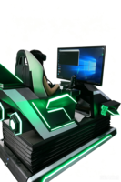 Simulador de Vuelo VR 9D, Plataforma Dinámica Multi-eje con Joystick y LED, Máquina de Realidad Virtual Comercial para Arcade