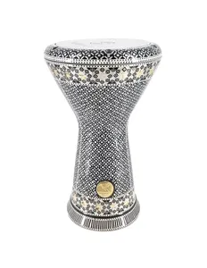 Gawharet El Fan 23cm Sombaty Darbuka Doumbek - Tambor con Incrustaciones de Mosaico de Diamantes y Madreperla - Product Image 1