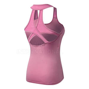 Prix de gros vêtements d'été débardeur à séchage rapide ample sans manches chemise de sport entraînement Fitness débardeur pour les femmes - Product Image 2