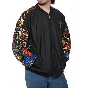 Chaqueta Bomber Unisex Casual de Corte Ajustado con Diseño de Parches en la Parte Delantera, Forro de Felpa de Seda/Algodón, Logotipo Personalizado - Product Image 2