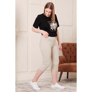 Pantalons capri en coton grande taille - Product Image 5