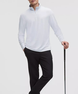 Wholesale Custom Logo Quarter Zip Sweatshirts Heavyweight Cropped Sweatshirt Digital Printing & Embroidery Cotton Blend Fabric - Product Image 5