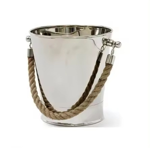 Calidad Superior Metal Color azul Ecológico Enfriador de vino Cesta de hielo Vajilla Barware Embotelladores hechos a mano Mango Bar Accesorios - Product Image 4