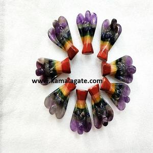 Piedra preciosa 2 pulgadas Natural amatista Ángel cristal hecho a mano Chakra estilo curación Ángel tallado por piedra ángeles tipo cuarzo - Product Image 5