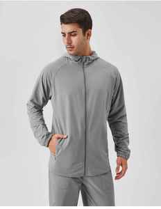 Vente en gros de veste de sport de printemps camouflage respirante et imperméable coupe-vent vêtements de sport fitness et d'entraînement poche décontractée pour hommes - Product Image 4