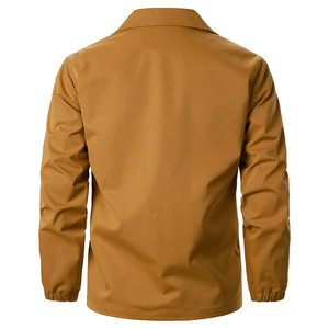 Veste décontractée pour hommes pour usage quotidien Fermeture à glissière de couleur unie Coupe-vent pour les sports de plein air et le bureau de rue Teinte unie - Product Image 3