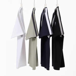 เสื้อโปโลผู้ชายขนาดใหญ่พิเศษเสื้อยืดผ้าฝ้ายโพลีเอสเตอร์สีพื้น - Product Image 4