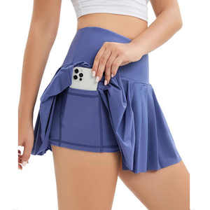 Unisex White Tennis Skirt Set Sleeveless Spaghetti Strap Crop <b>Top</b> Pleated 100% Polyester Sportswear Outfit - Product Image 5