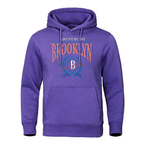 Vente en gros de sweat à capuche surdimensionné de qualité en coton lourd pour hommes pull de luxe technique personnalisée d'hiver d'impression bouffante brodée - Product Image 3