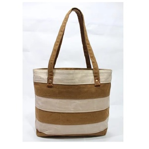 100% coton biologique Gots certificat avec des sangles de poignée en cuir marron mode nouvelle vente chaude mignon réglable mains libres sac personnalisé - Product Image 1