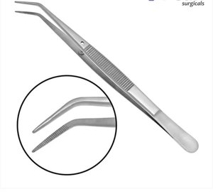 Instruments de diagnostic dentaire College Dressing Pinces 6 pouces Pointe dentelée Poignée dentelée - Product Image 3