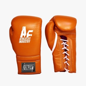 Venta al por mayor de cuero personalizado logotipo guantes de boxeo para cuero profesional hecho a medida de cuero genuino de vaca guantes de boxeo - Product Image 2
