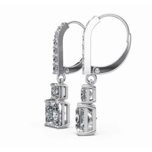 Exclusivos Pendientes de Diamantes Princess Marina Lumina de Oro de 14 Quilates, Corte Princesa y Redondo, Joyería Cultivada en Laboratorio, Proveedor Mayorista - Product Image 3