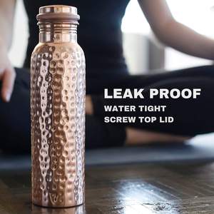 2025 vente chaude imprimé bouteille en cuivre solide indien fait à la main meilleure qualité pur cuivre eau potable bouteille pour salle de sport bureau à domicile - Product Image 5