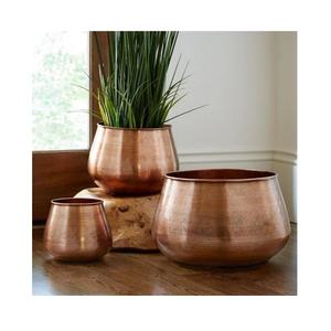 Jardinière en métal décorative pour salon, bureau, plantes d'intérieur, style moderne et élégant, accent de décoration - Product Image 1