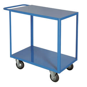 Medium 2-Tier Trolley with Braked <b>Wheels</b> and Swivel <b>Casters</b> for Industrial Use Featuring 4-<b>Wheel</b> Design - Product Image 1
