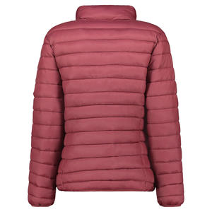 Veste à fermeture éclair bouffante élastique hydrofuge à la mode pour les femmes veste à col montant coupe ajustée avec patchs personnalisés - Product Image 6