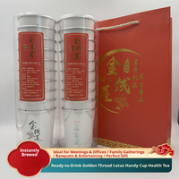 Thé aux herbes Golden Thread Lotus - Tasses à thé jetables (10 tasses/contenant 50g/tasse) à préparer avec de l'eau bouillante, durée de conservation 1 an