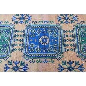 Alfombra Vintage de Estilo Runner de 2.7x12.9 pies (81x392 cm), Alfombra Oriental Azul Turca - Product Image 5