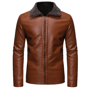 Logo professionnel en cuir véritable votre propre manteaux en cuir d'extérieur pour hommes avec veste d'hiver veste pour hommes livraison DDP - Product Image 6
