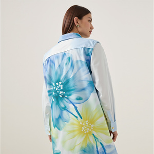 <span class=keywords><strong>Vestido</strong></span> Camisero de Verano 2026, Moderno, Personalizado, de Manga Corta, con Estampado Floral <span class=keywords><strong>Hawaiano</strong></span> y Botones <span class=keywords><strong>para</strong></span> <span class=keywords><strong>Mujer</strong></span> - Product Image 3