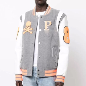 Vestes Letterman grande taille vêtements de mode pour hommes blousons bombardiers broderie couleur personnalisée vestes de baseball d'hiver pour hommes - Product Image 1