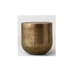 Lot de 2 jardinières en métal doré de forme ronde design nervuré intérieur extérieur décoratif maison balcon jardinière en métal - Product Image 5