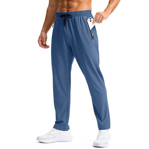 Vente en gros de pantalons 100% coton pour hommes avec logo personnalisé décontracté Streetwear tricoté uni sport respirant pantalons pour hommes d'été avec poches - Product Image 1