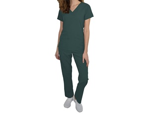 Uniformes médicos de primera calidad a precio de fábrica para mujer y hombre, conjunto de uniformes médicos, top y pantalones, venta al por mayor. - Product Image 3