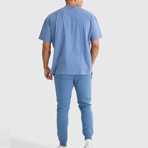 Wholesale <b>Men's</b> <b>Slim</b> <b>Fitted</b> Sweatpants Streetwear Fleece Material Heavyweight <b>Joggers</b> Hot Selling Plain Breathable Design - Product Image 4