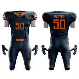 Tenues de sport personnalisées sur mesure en tissu polyester de qualité supérieure, uniformes de football américain avec logos d'équipe, livraison rapide - Product Image 1