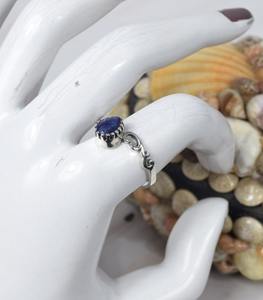 Bague en argent sterling massif 925 en forme de poire bijoux faits à la main avec pierre précieuse Labradorite Multi feu naturel plaqué rhodium - Product Image 2