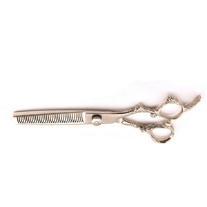 <b>Mirror</b> Finish Barber Thinner with Fancy Design Handle Professional Stainless Steel Hair <b>Thinning</b> Scissors for Precision Haircuts - Product Image 4