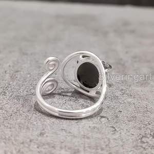 Rough Women's <b>Ring</b> Natural Labradorite Gemstone <b>Adjustable</b> Designer Christmas Gift Handmade Jewelry 925 <b>Sterling</b> <b>Silver</b> <b>Ring</b> - Product Image 6