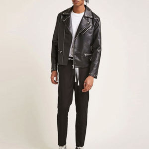 High Quality Genuine Lamb Skin Leather Jacket Stand Collar Front Logo <b>Factory</b> Direct Fashionable Winter OEM <b>Service</b> Customized - Product Image 5