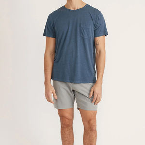 T-shirt à poche en coton biologique, t-shirt d'été pour homme, manches courtes, t-shirts pour hommes, couleur unie, t-shirts personnalisés, vêtements durables - Product Image 6