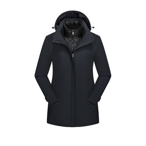 Veste d'hiver pour homme et femme, coupe-vent, en laine et cuir, style formel, motif camouflage, logo sur le devant, couleur personnalisée - Product Image 5